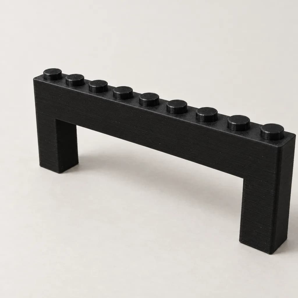Möbelgriff Baustein 1×9 (96 mm) — Czarny