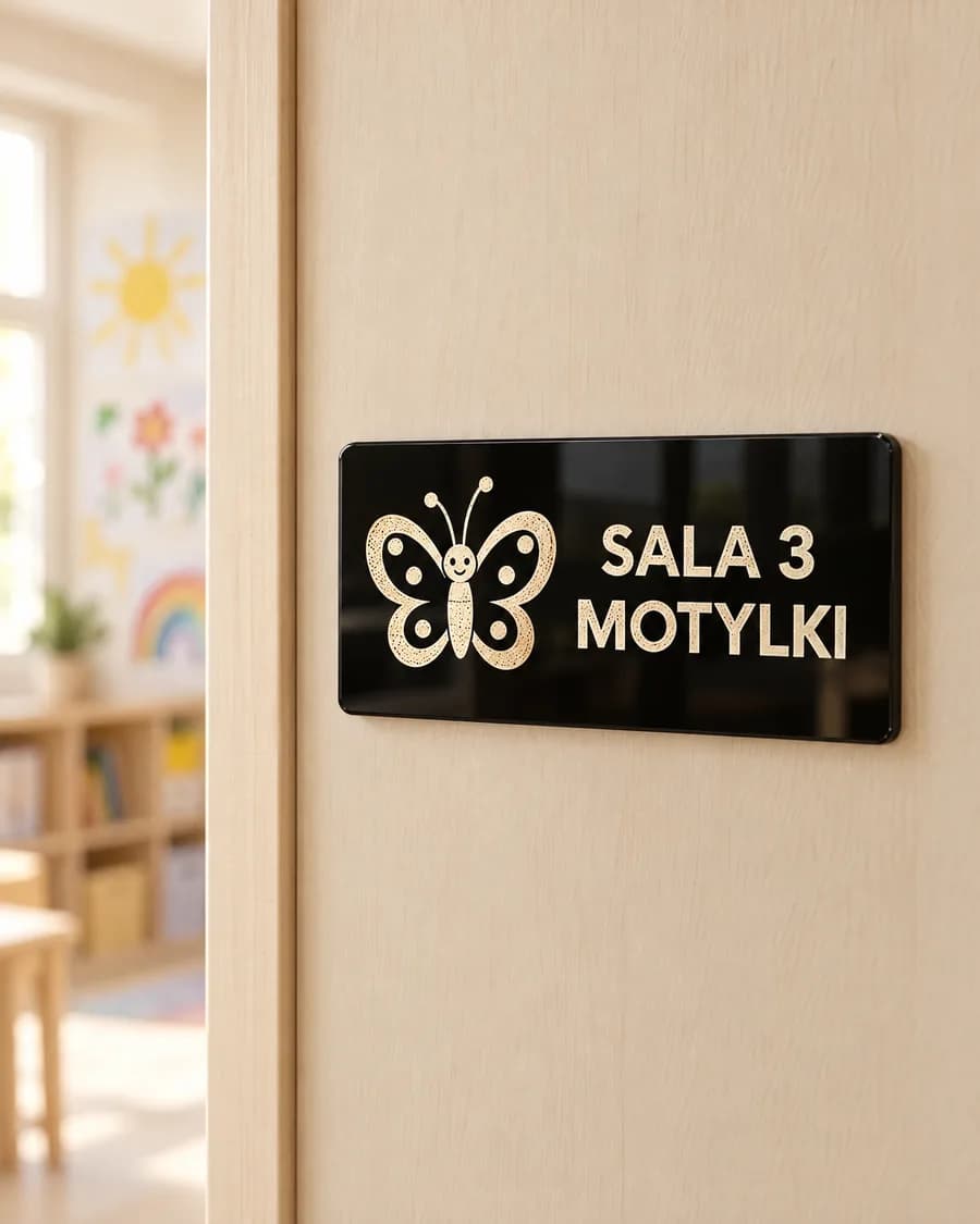 Kindergarten classroom door sign (AI visualisation)