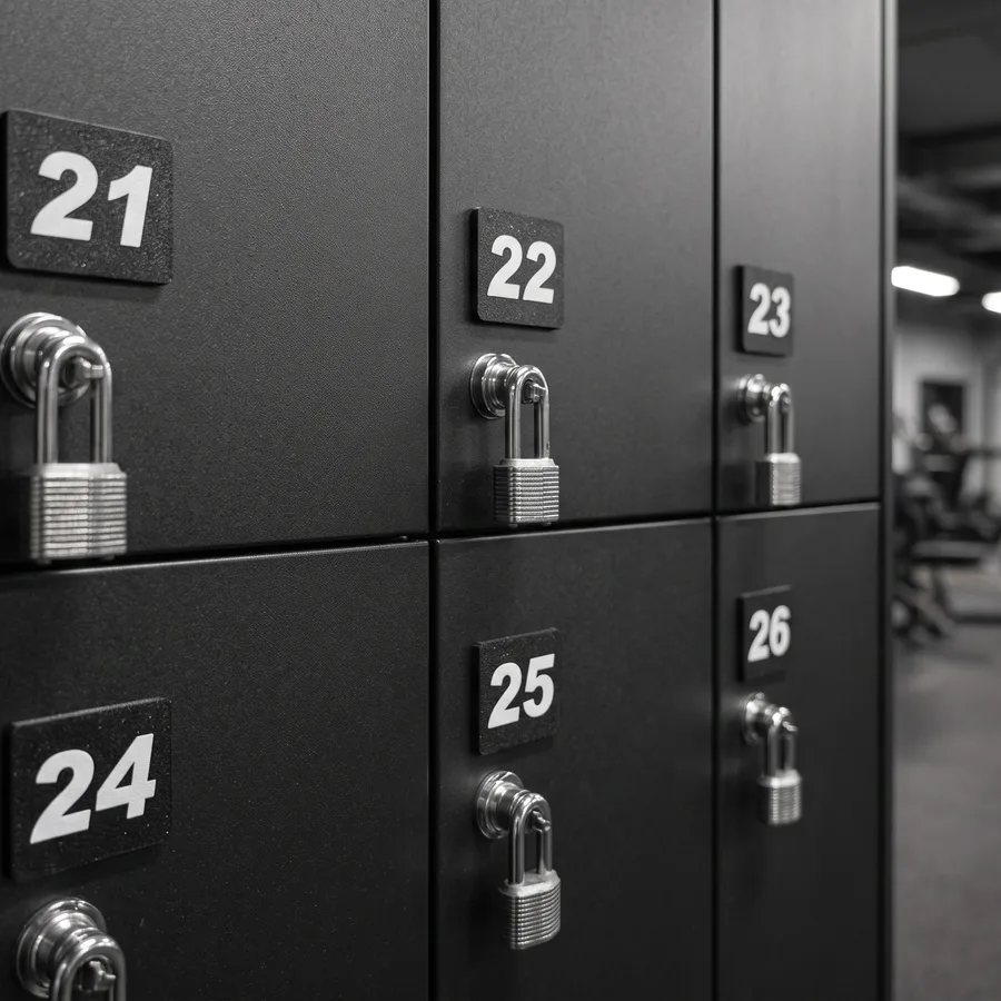 Number tags on gym lockers (visualisation)